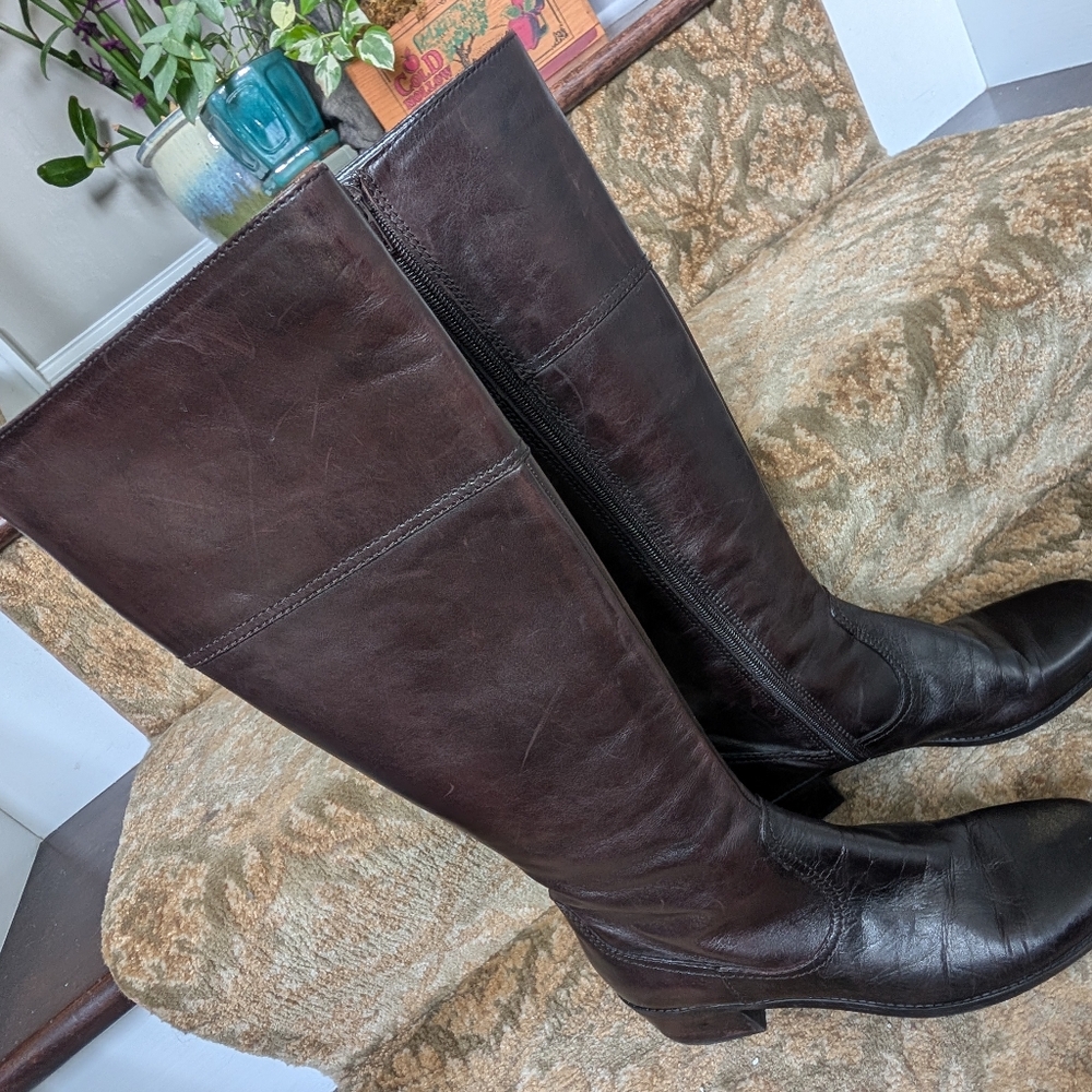 Anne Klein Brown Leather IFlex Boots 7M